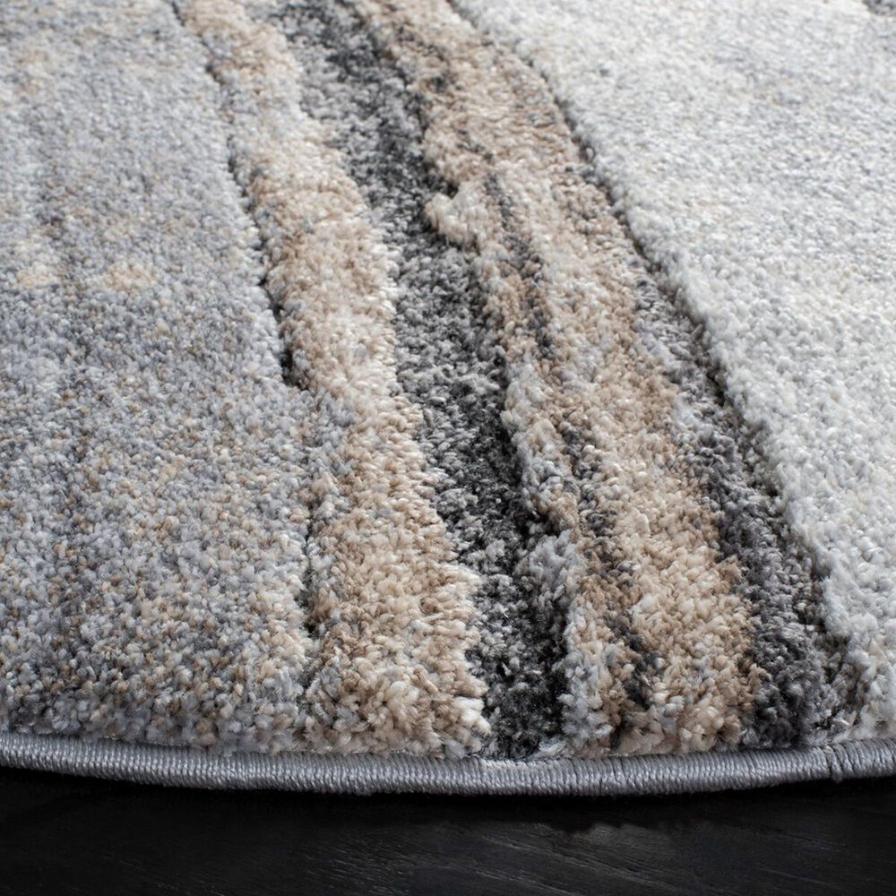 Safavieh Cyrus Shag CYR132A 6&#39;7&quot; Round Ivory and Grey Area Rug, , large