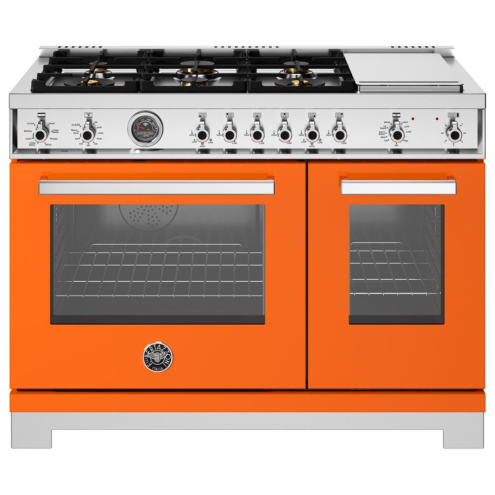 Bertazzoni Professional 7.0 Cu. Ft. Freestanding Dual Fuel Range in Arancio, , large