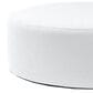 Jaxx Candler Round Ottoman in White, , large