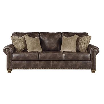 Signature Design by Ashley Nicorvo Stationary Queen Sleeper Sofa in Coffee, , large