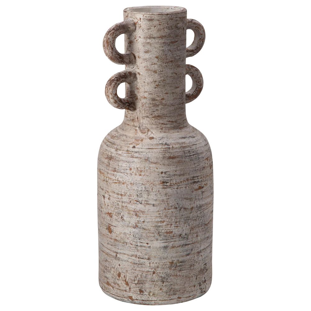 Ashley Wellbridge 20&quot; Vase in Distressed White, , large