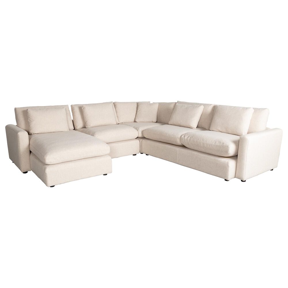 37B Arcadia 4-Piece Modular Sectional in Cream, , large