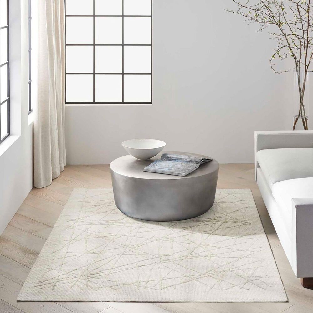 Nourison Wander 5&#39;3&quot; x 7&#39;3&quot; Ivory and Grey Area Rug, , large