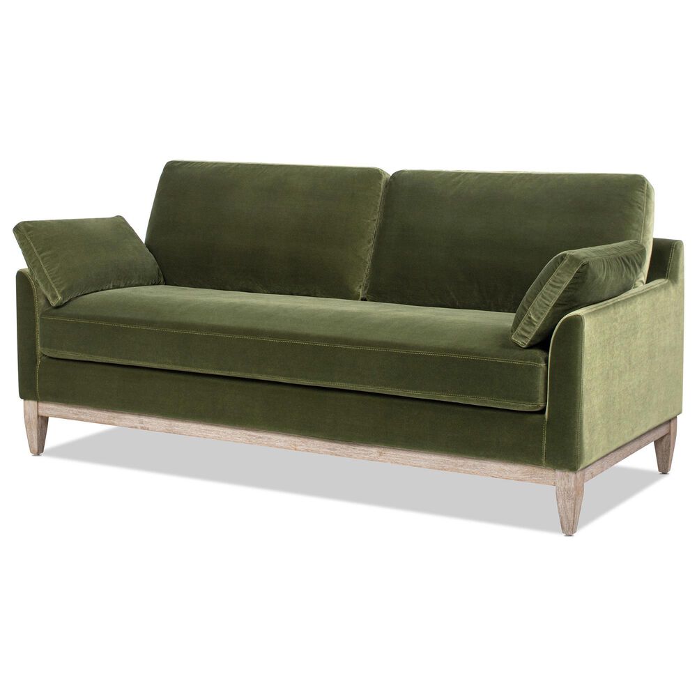 Jennifer Taylor Home Pasadena Stationary Sofa in Olive Green Velvet, , large