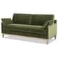 Jennifer Taylor Home Pasadena Stationary Sofa in Olive Green Velvet, , large
