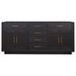 Lexora Home Abbey 72" Double Bathroom Vanity in Black Oak with 2 cm White Quartz Top and Rectangular Sinks, , large