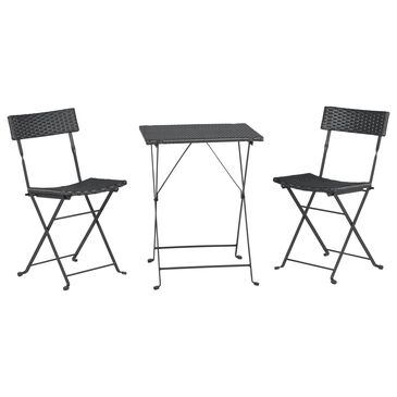 Timberlake 3-Piece Patio Folding Bistro in Black, , large