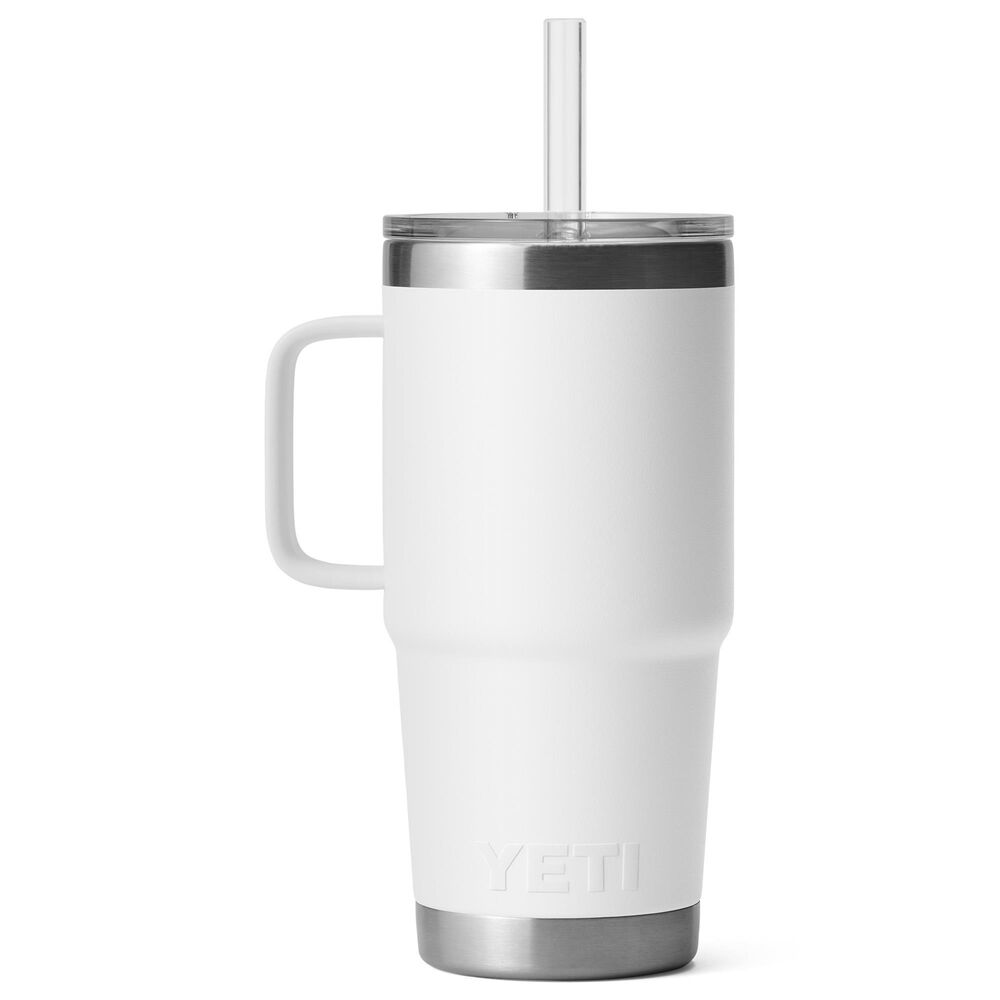 YETI Rambler 25 Oz Straw Mug with Straw Lid in White, , large