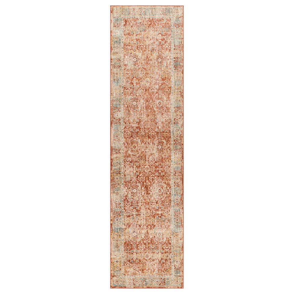 Surya Aspendos 2"7" x 10" Rust, Burgandy, Dusty Pink, Blue, Mustard, Taupe, Gray, Black and Cream Runner, , large