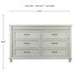 Baby Appleseed Rowan 6-Drawer Double Dresser in Sage, , large