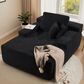 Homlux Oversized Corduroy Chaise Lounge in Black, , large
