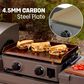 Tytus Emberwood Grill and Prep Cart with 2-Burner 22" Gas Tabletop Griddle in Gunmetal Gray, , large