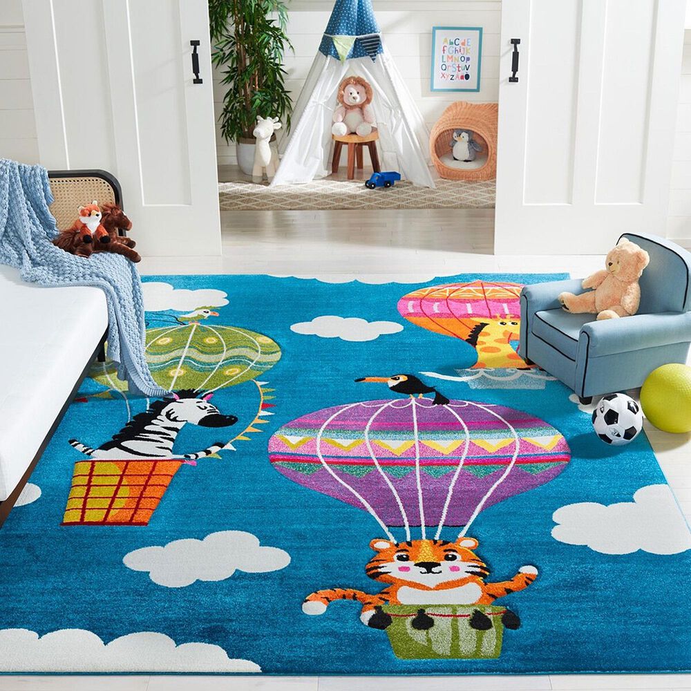 Safavieh Carousel 8&#39; x 10&#39; Blue and Green Kids  Area Rug, , large