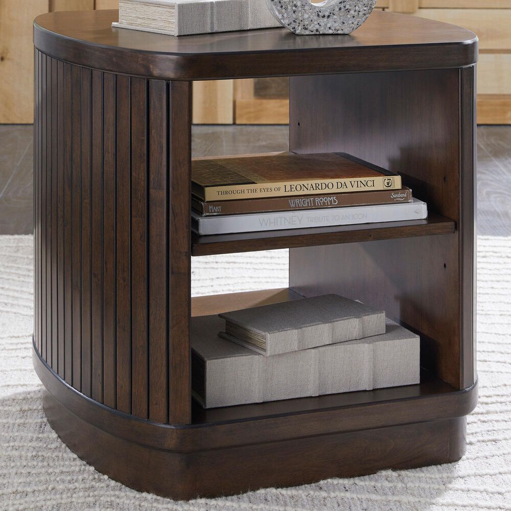 Ashley Korestone End Table in Dark Brown, , large