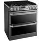 LG SIGNATURE Dual Fuel Double Oven Range in Textured Steel, , large