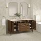 James Martin Vanities Myrrin 60" Double Vanity in Mid-Century Walnut with 3 cm Eternal Marfil Quartz Top, , large