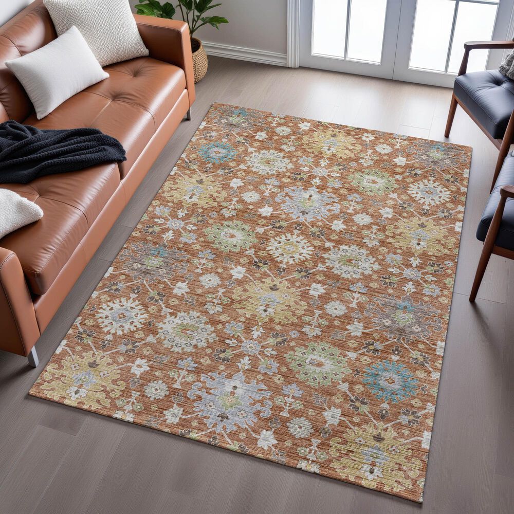Dalyn Rug Company Silk Road Cayenne, Paprika, Ivory, Gold, Teal, Gray and Brown 10&#39; x 14&#39; Area Rug, , large