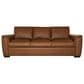 Flexsteel Henry Stationary Leather Sofa and Loveseat Set in Caramel, , large