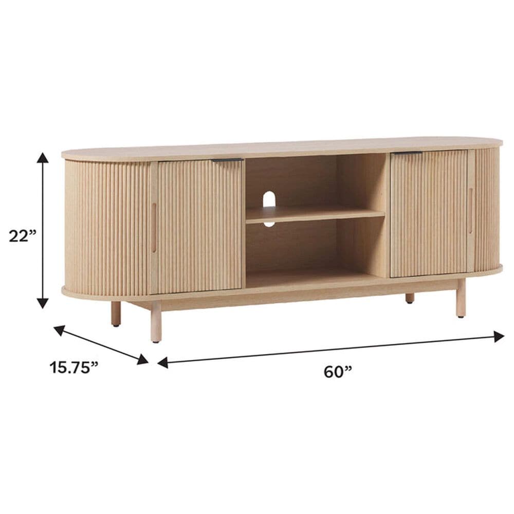 Walker Edison Chloe 60&quot; TV Stand in Mocha, , large