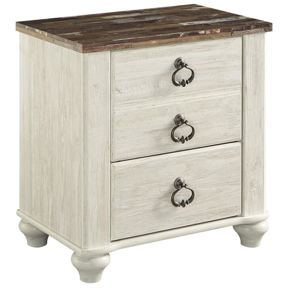 Ashley Willowton 4 Piece King Bedroom Set in Whitewash, , large