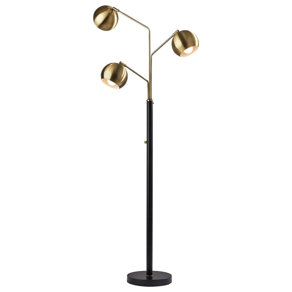 Adesso Emerson Tree Lamp in Black and Antique Brass, , large