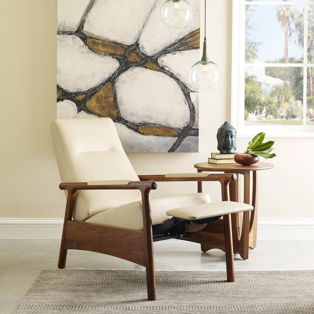 Stickley Furniture Walnut Grove Manual Recliner in Morganton Flax, , large