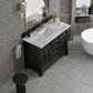 James Martin Vanities Brookfield 48" Single Bathroom Vanity in Black Onyx with 3 cm Carrara White Marble Top and Rectangular Sink, , large