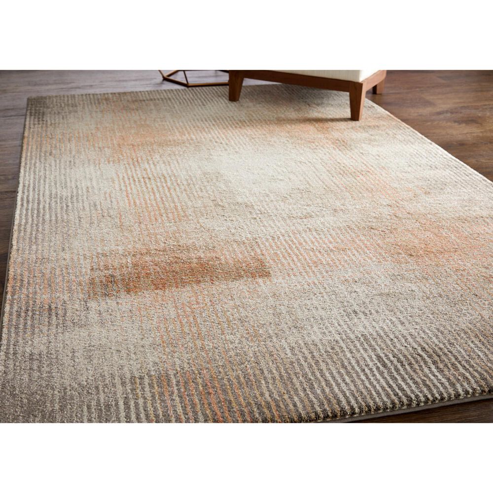 Feizy Eden Coral and Ivory 7&#39;9&quot; x 10&#39; Area Rug, , large