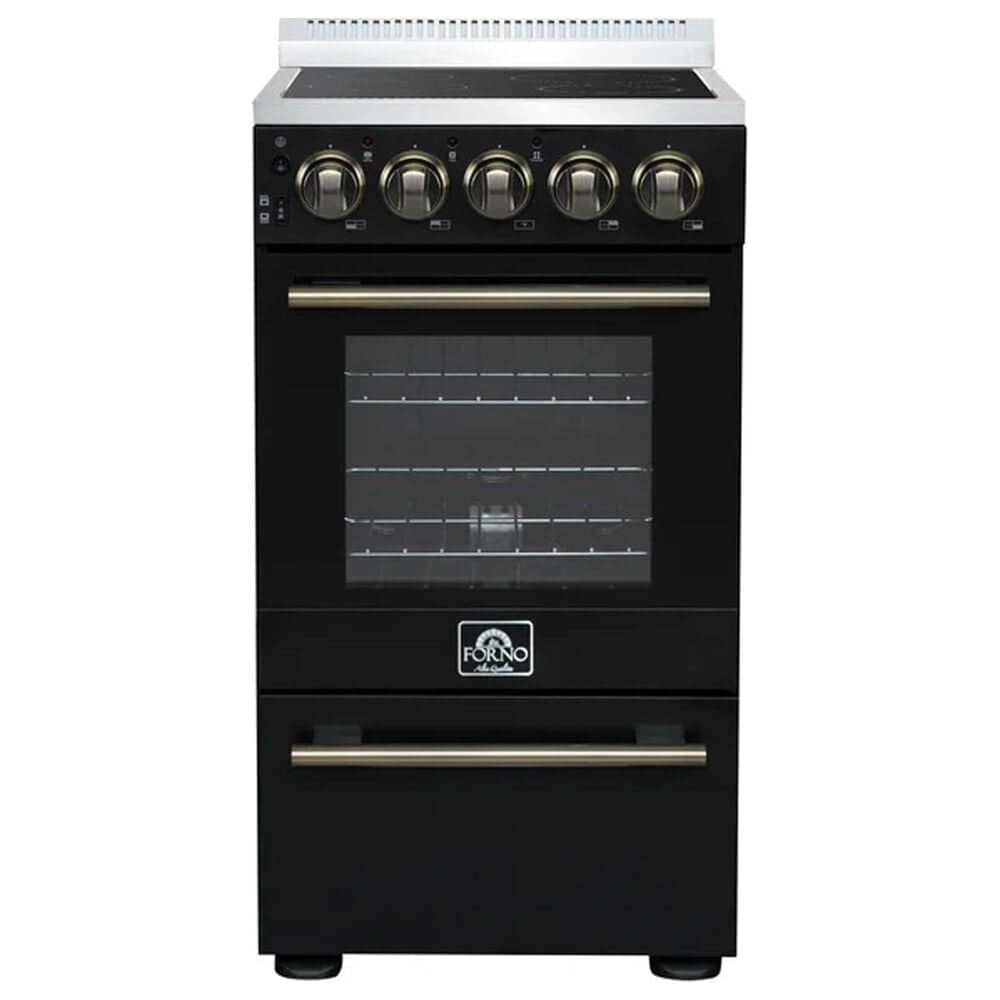 Forno Pallerano 20" Freestanding Electric Range in Black, , large