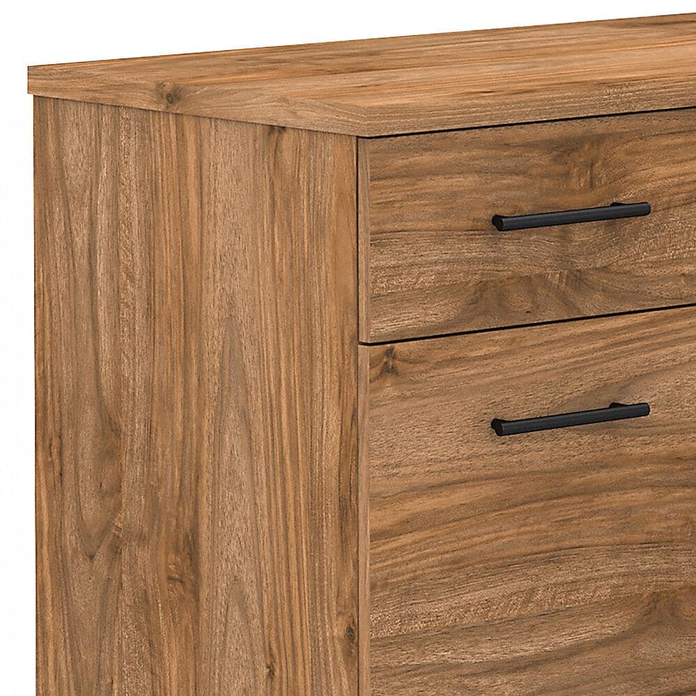 Bush Somerset 60&quot; L-Shaped Desk with Hutch in Fresh Walnut, , large