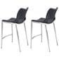 Zuo Modern Ace Counter Stool in Black and Silver (Set of 2), , large