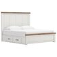 Ashley Savonport King Storage Panel Bed in White and Brown, , large