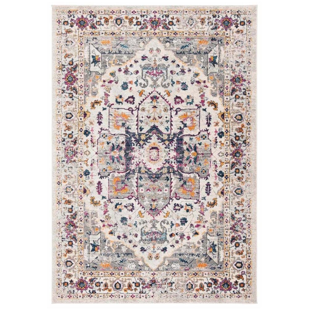 Safavieh Evoke EVK275A 3" x 5" Ivory and Grey Area Rug, , large