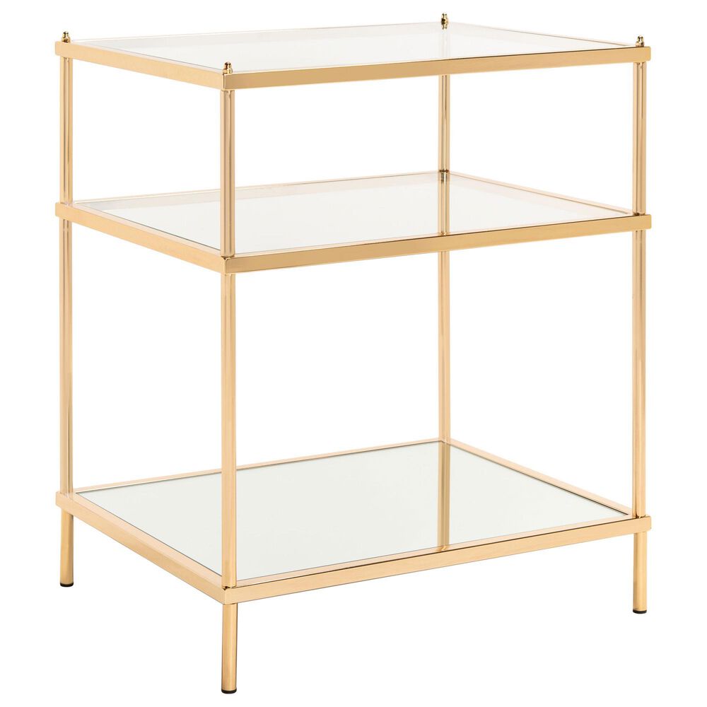 Safavieh Noelia Accent Table in Polished Gold, , large