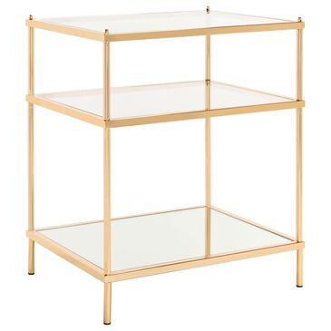 Safavieh Noelia Accent Table in Polished Gold, , large