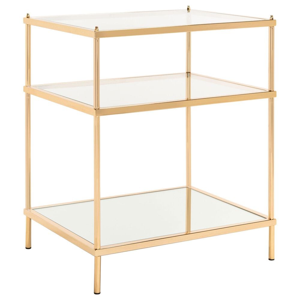 Safavieh Noelia Accent Table in Polished Gold, , large