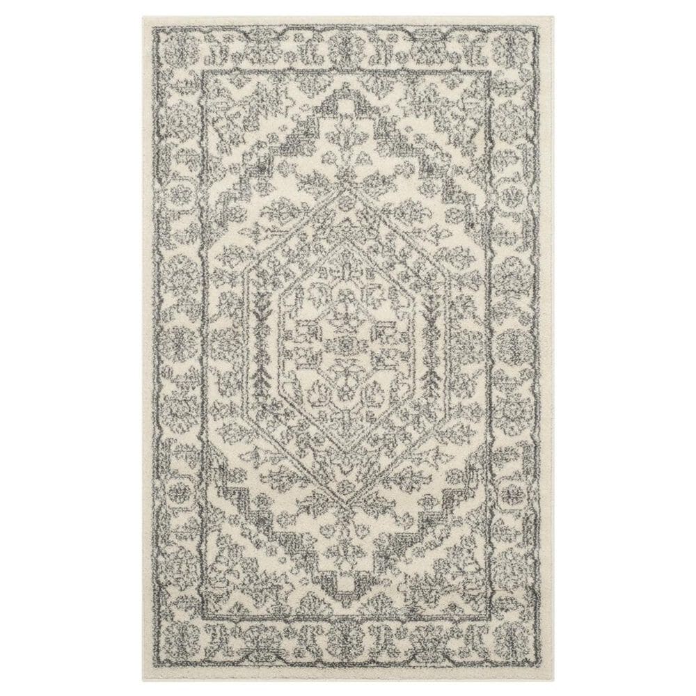 Safavieh Adirondack ADR108B-3 3" x 5" Ivory/Silver Area Rug, , large