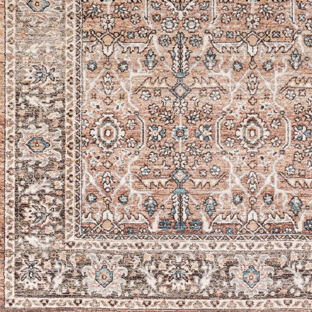 Surya Carlisle Oriental 8&#39;10&quot; x 12&#39;6&quot; Dusty Pink, Medium Brown, Light Gray, Pale Blue, Brown and Cream Area Rug, , large