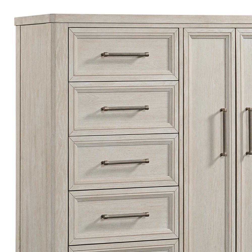 Hawthorne Furniture Carlson 5-Drawer Chest with Double Doors in Washed Linen, , large