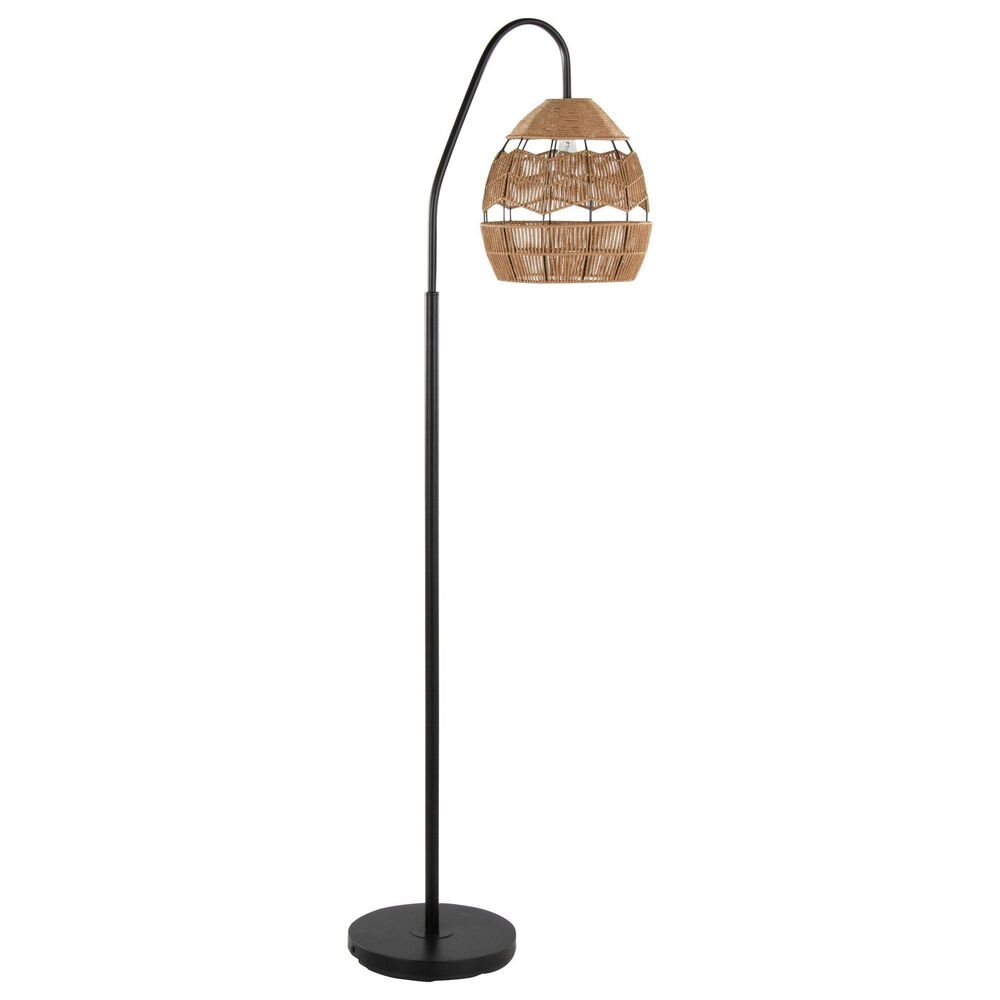 Grandview Gallery Congo Metal Floor Lamp in Matte Black, , large