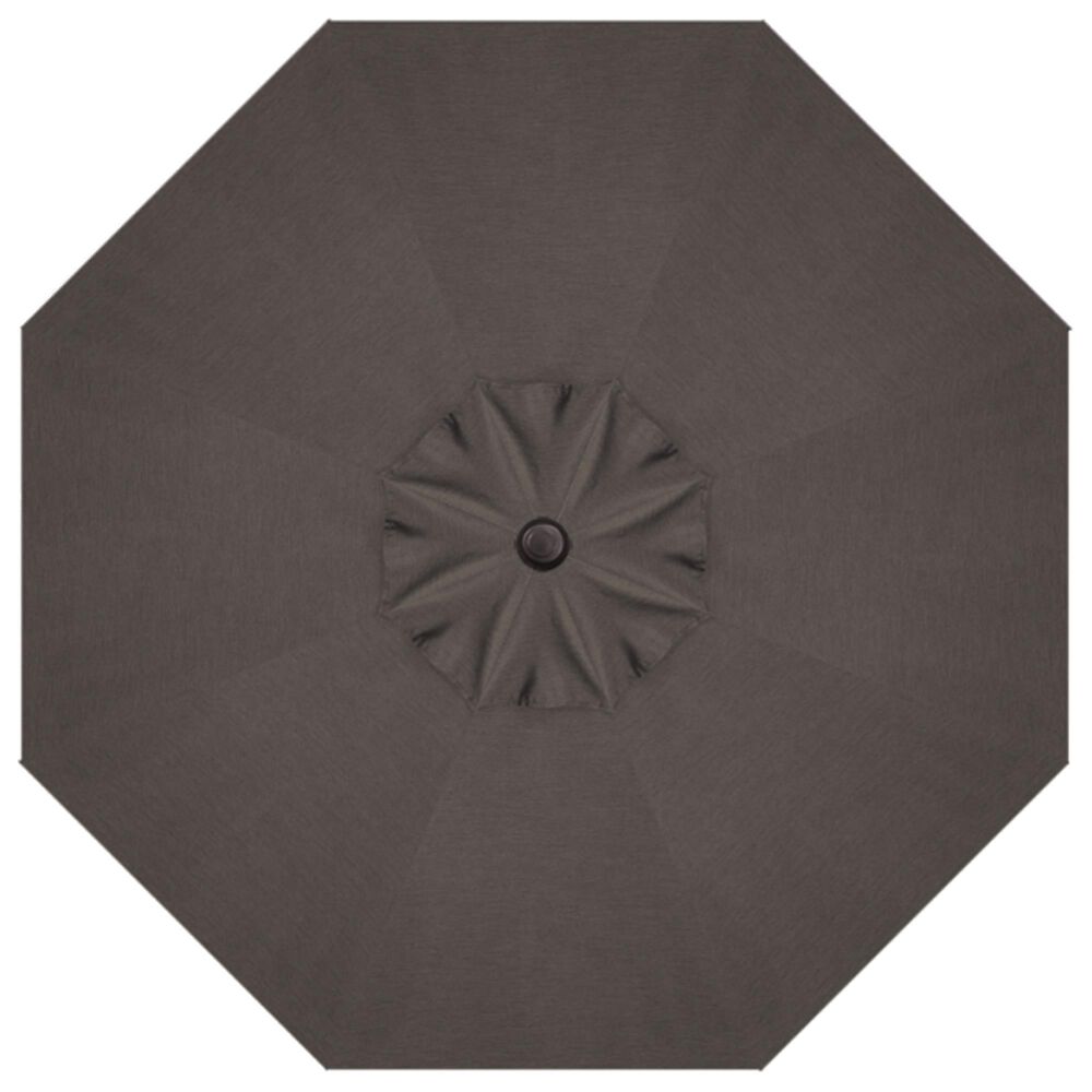Treasure Garden 9&#39; Umbrella with Black Base in Coal, , large