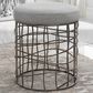 Uttermost Carnival Accent Stool in Burnished Silver, , large