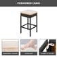 Hearth and Haven 5-Piece Outdoor Patio Wicker Bar Set with Off-White Cushion in Black and Brown, , large