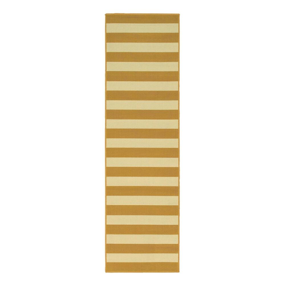 Oriental Weavers Riviera 4768K 2"3" x 7"6" Gold Runner, , large