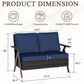 Sunwell Garden 3-Piece Patio Chat Set in Navy, , large