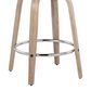 LumiSource Fabrico 26" Swivel Fixed-Height Counter Stool with Cream Noise Fabric Upholstery in Chrome and Whitewashed (Set of 2), , large