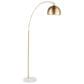 Lumisource Salon Floor Lamp in White and Antique Brass, , large