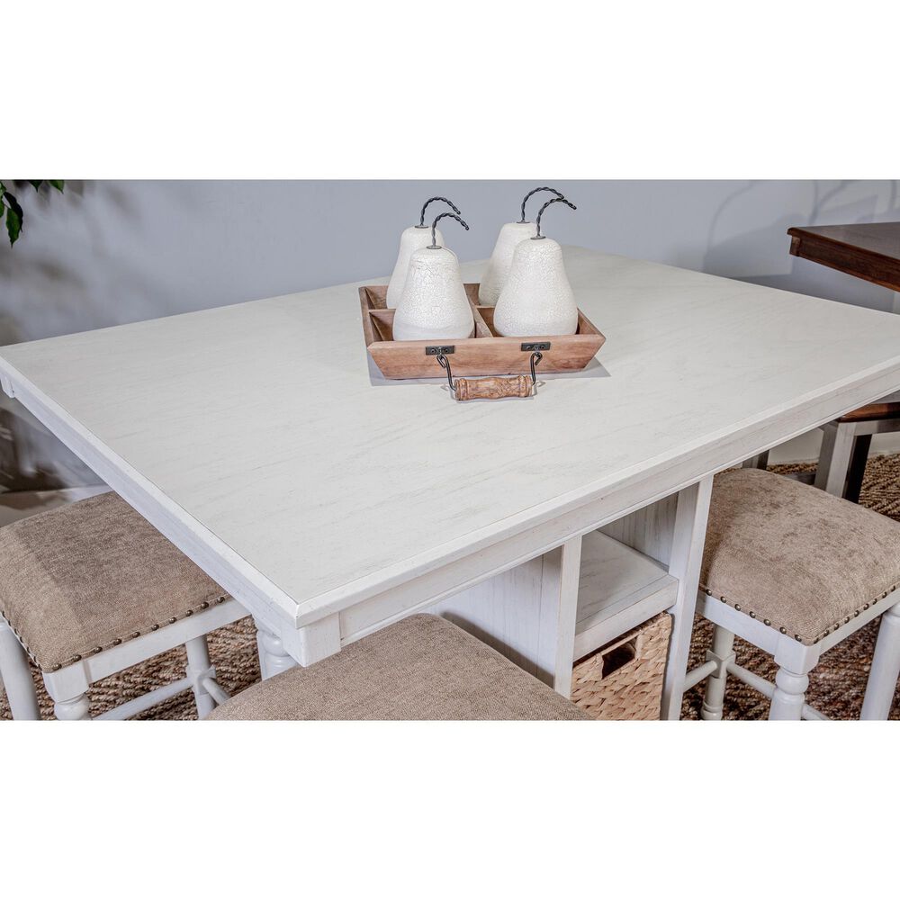 Signature Design by Ashley Robbinsdale 5-Piece Counter Height Dining Set in Antique White, , large