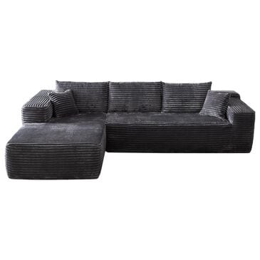 HOMLUX 2-Piece Mod Sectional with LAF Chaise in Gray, , large