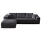 HOMLUX 104" Cloud Sectional Couch Upholstered Modular Sofa with Left L-Shape Chaise, Corduroy Fabric in Gray, , large